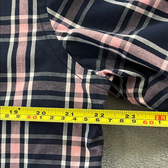 Club Room Men's Blue and Pink Checkered Shirt - Picture 5 of 6